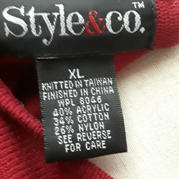 STYLE & CO cranberry XL sweater top - Picture 5 of 5